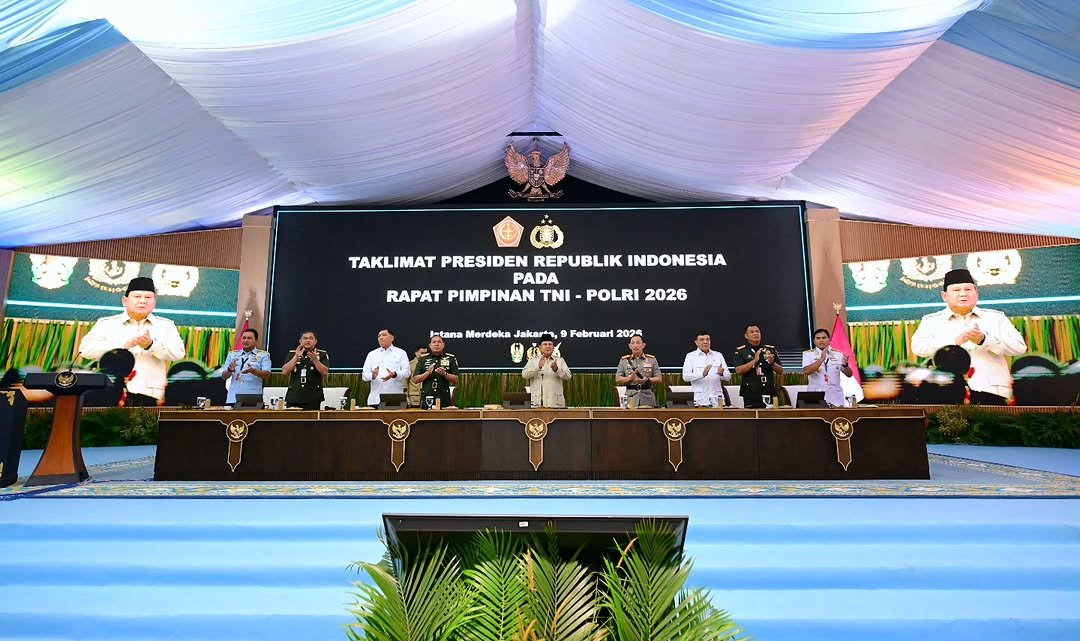 Kapolda Sumsel Irjen Pol Sandi Nugroho Ikuti Rapim TNI-Polri 2026 Bersama Presiden RI